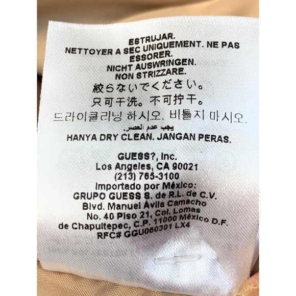 G by Guess Medium Beige Belted Single Breast Overcoat Shawl Collar EUC 6184 - Picture 12 of 13